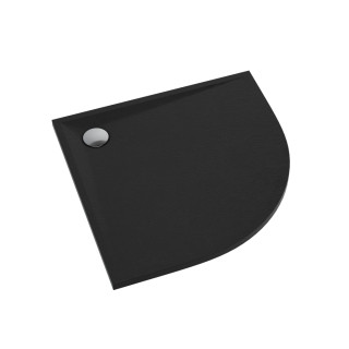 Schedline Brodzik kompozytowy Stabilsound Plus® Libra Black Stone 80x80x3 cm R55, półokrągły, Gwarancja 15 lat